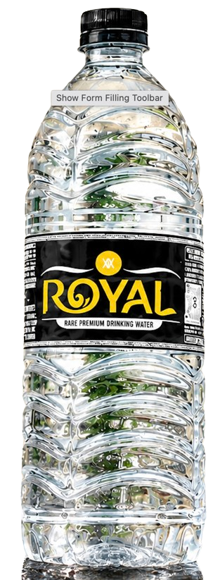 Royal Water 1 litre packaged drinking water bottle